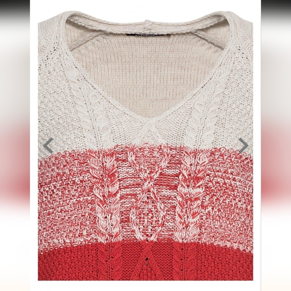 Olsen Europe Red Maple Cable Cotton Knit Sweater Size XL NWT - Picture 3 of 14